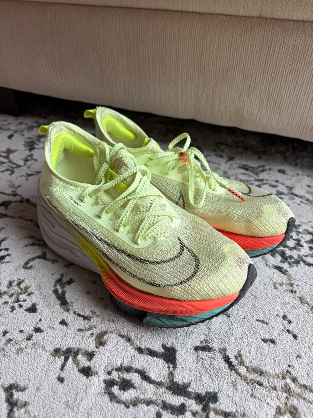 Nike ZoomX Neon Yellow Running Shoes